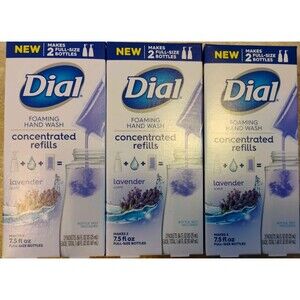 3x Dial Foaming Hand Wash Soap Concentrated Refills Lavender Scent New 6 total